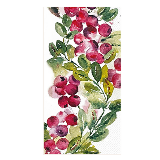 Cranberry Wreath Guest Towels