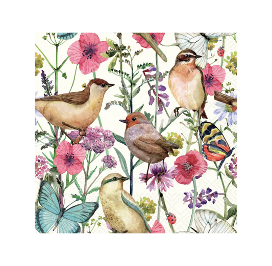 Birds in Spring Cocktail Napkin
