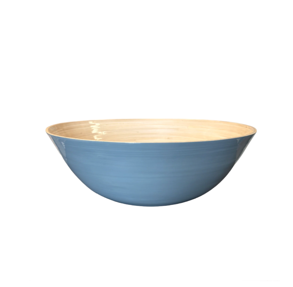 Dove Blue Bamboo Party Bowl