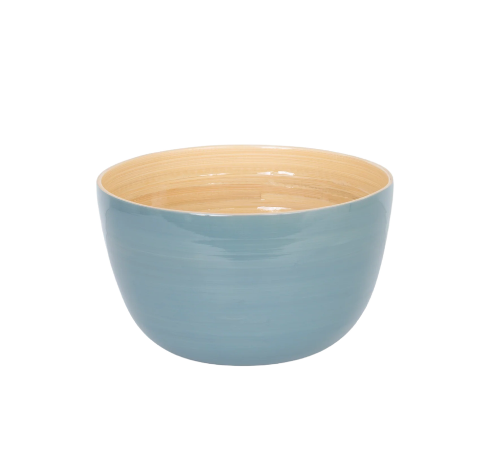 Dove Blue Bamboo Mixing Bowl