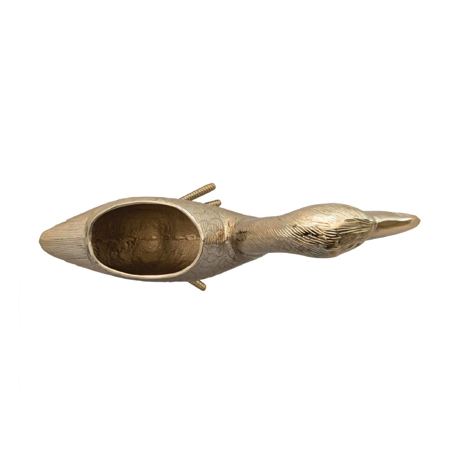 Gold Finish Goose Shaped Planter/Container