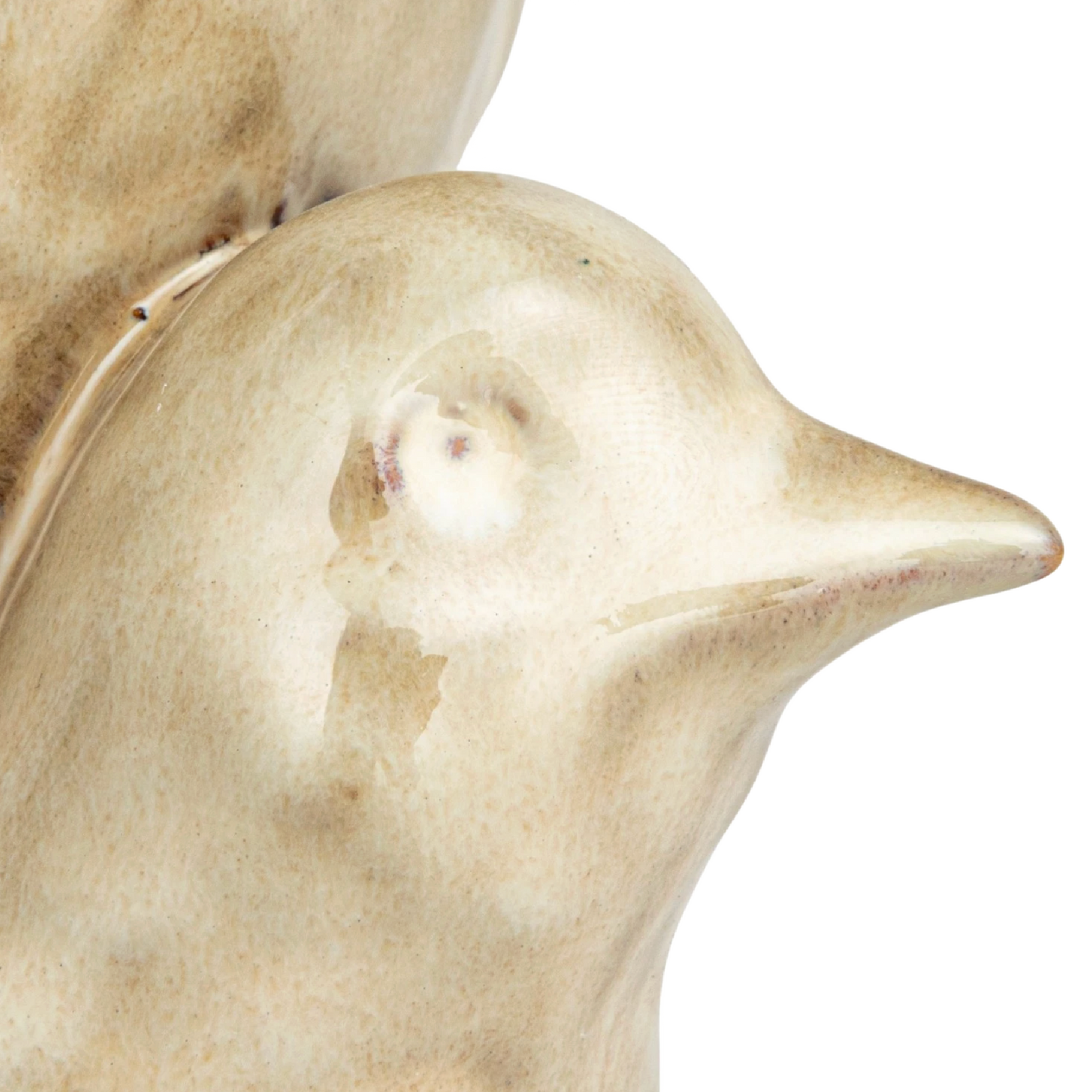 Cream Stoneware Bird w/ Bowl