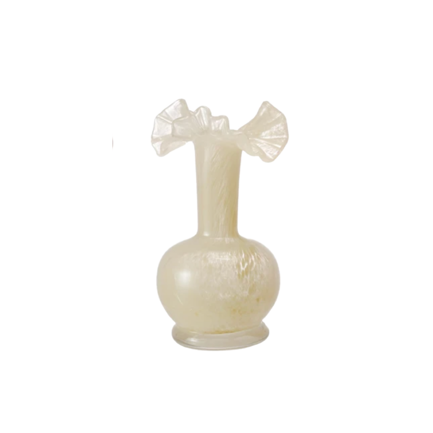 Art Glass Vase w/ Ruffle