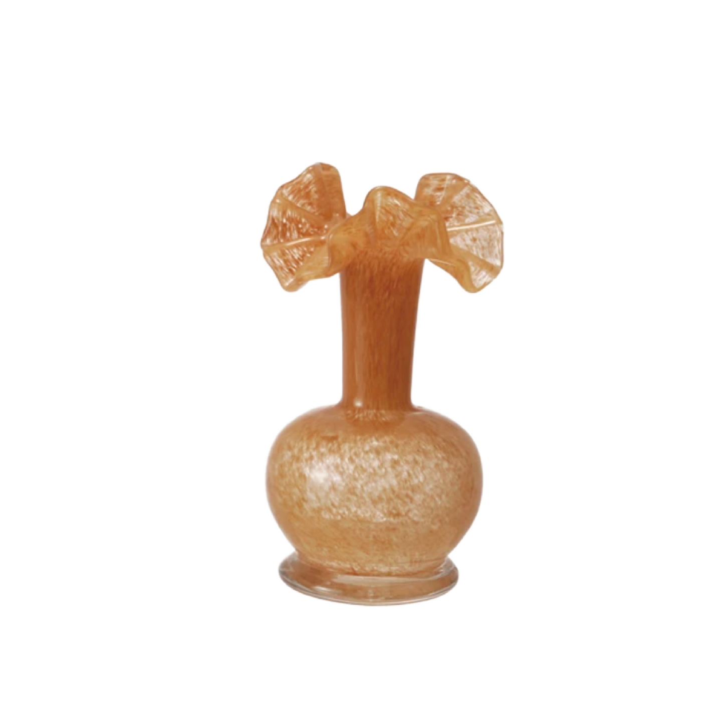 Art Glass Vase w/ Ruffle