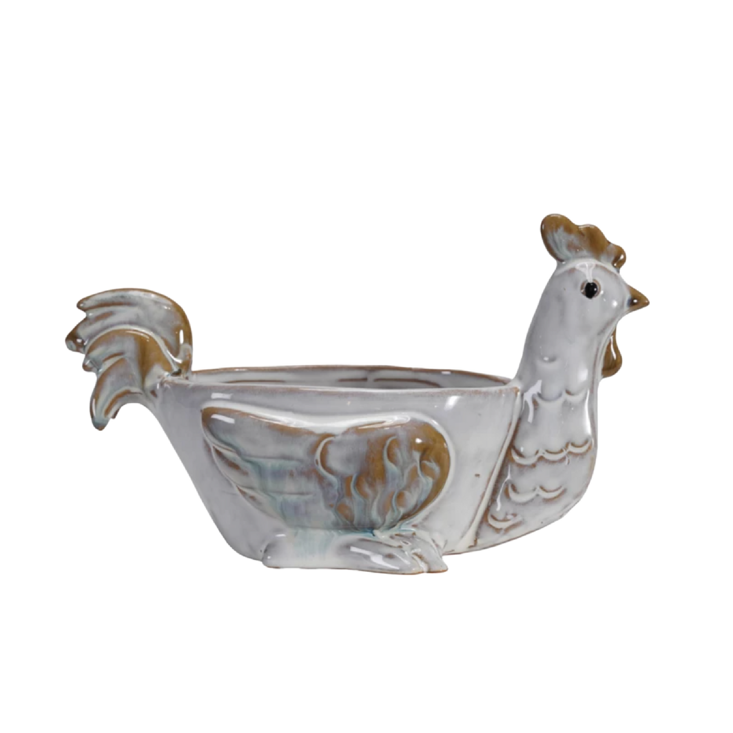 Stoneware Chicken Shaped Holder