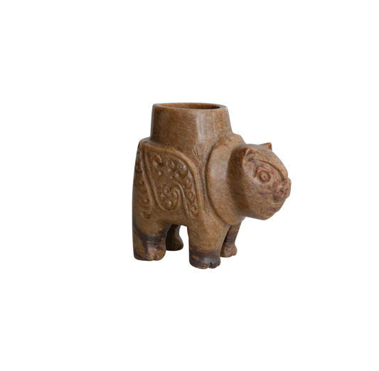 Hand-Carved Soapstone Mythical Creature Tealight Holder