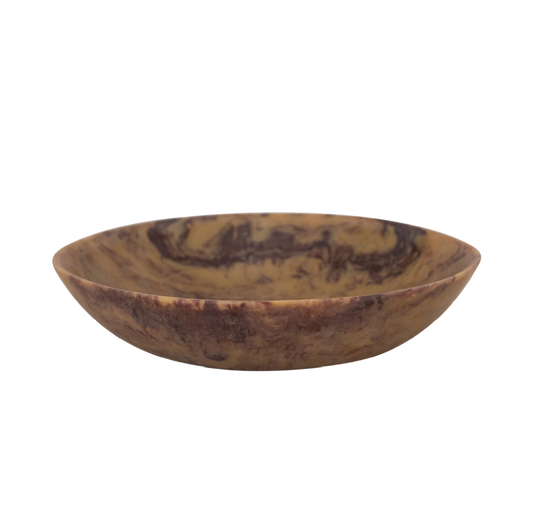 Brown Marbled Resin Bowl
