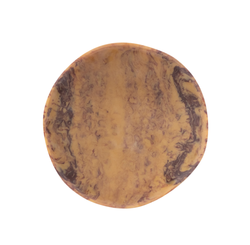 Brown Marbled Resin Bowl