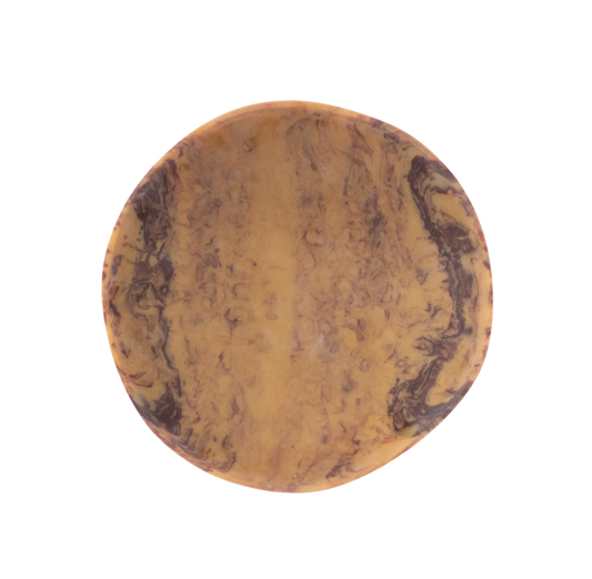 Brown Marbled Resin Bowl