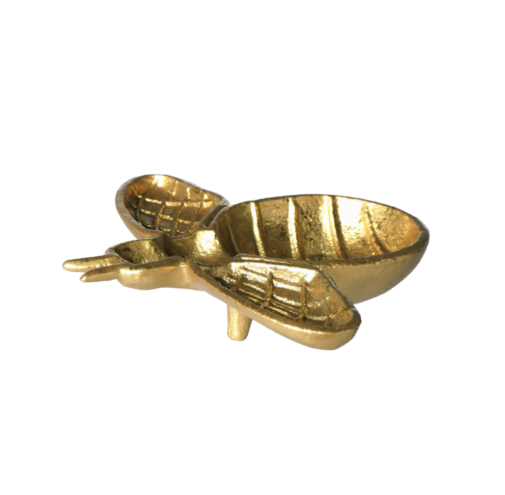 Gold Cast Iron Bee Dish
