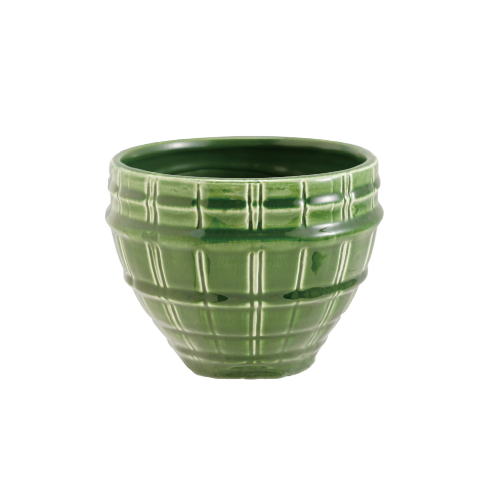 Green Stoneware Planter