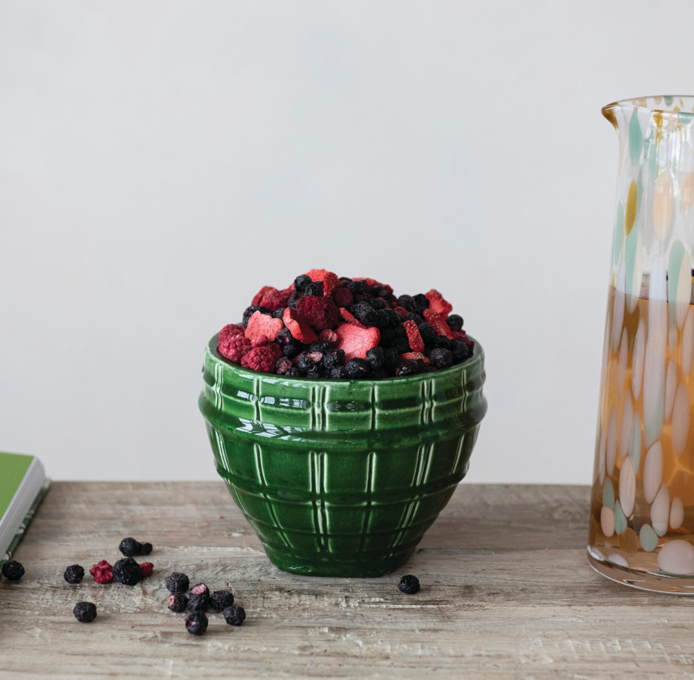 Green Stoneware Planter