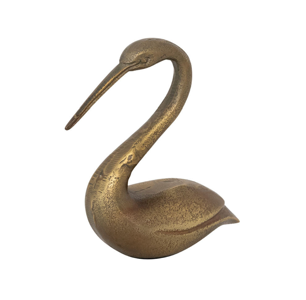 Cast Aluminum Bird Antique Brass Finish