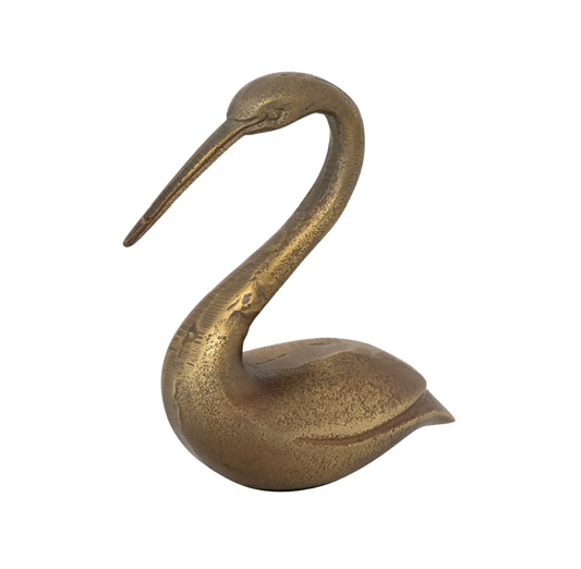 Cast Aluminum Bird Antique Brass Finish