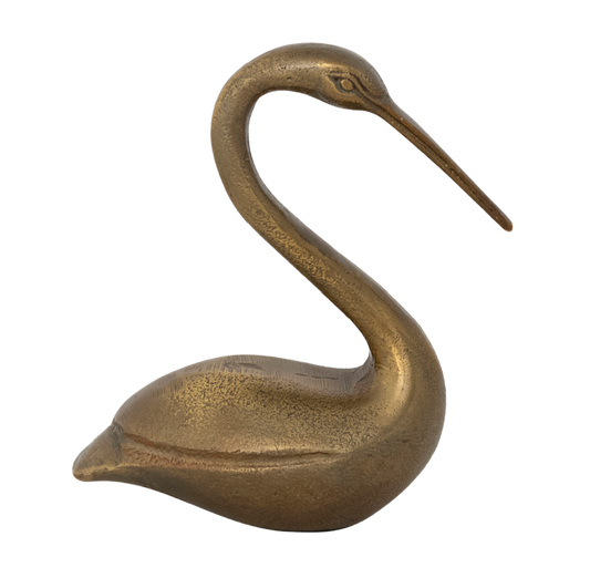 Cast Aluminum Bird Antique Brass Finish