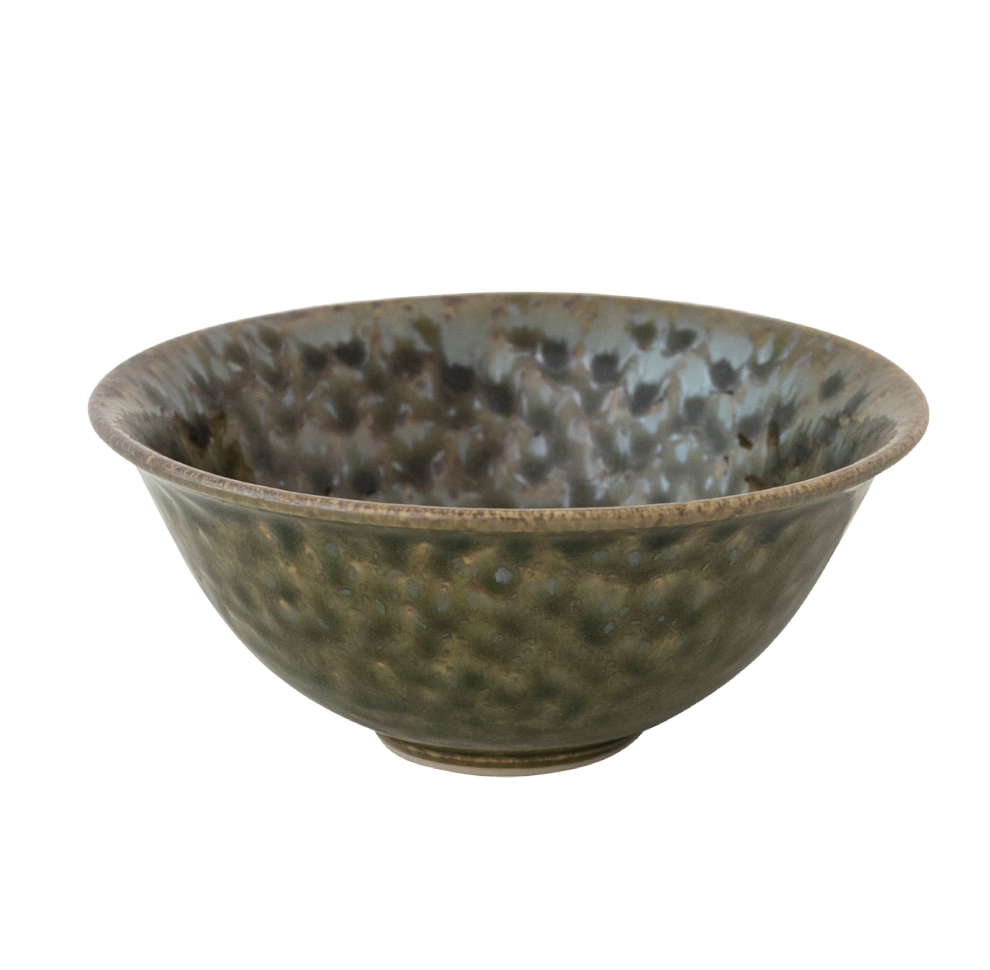 Green Stoneware Bowl
