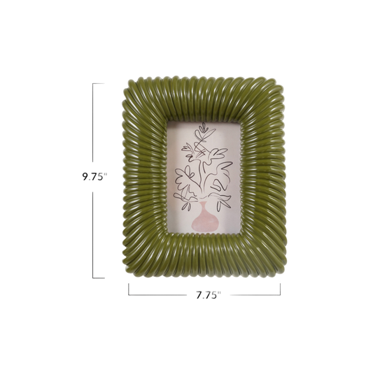 4x6 Resin Ribbed Photo Frame