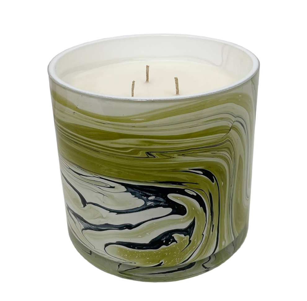 Vetiver & Oak 45 oz. Swirl Glass Candle