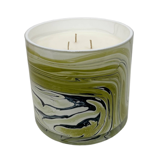 Vetiver & Oak 45 oz. Swirl Glass Candle
