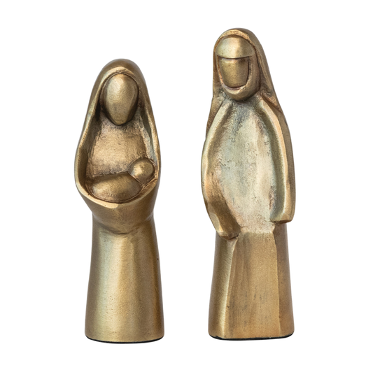 Holy Family Antique Gold Finish
