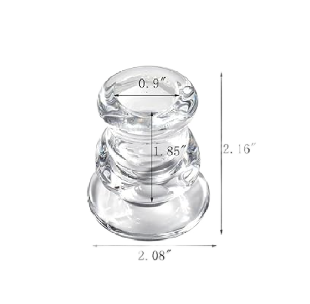 Clear Glass Candle Holder