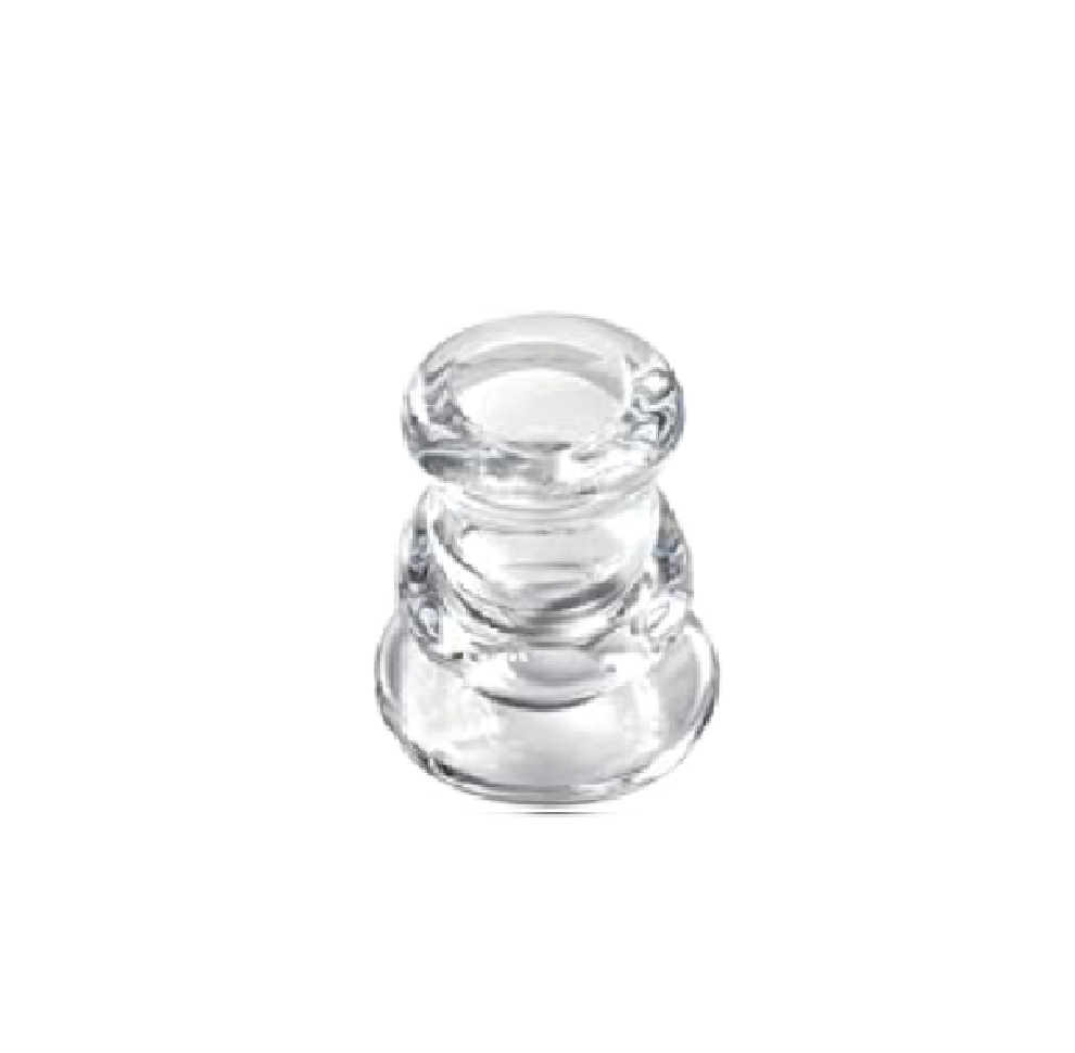 Clear Glass Candle Holder