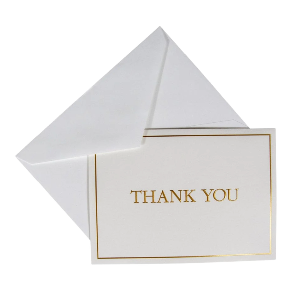 Thank You Gold Embossed Notes