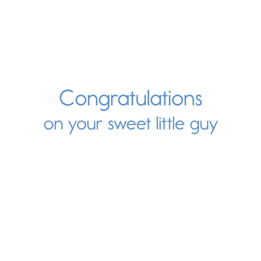 It's a Boy Stripe Baby Shower Greeting Card