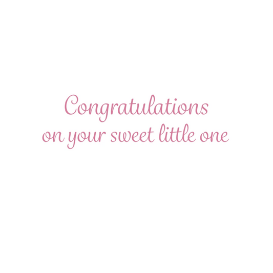 It's a Girl Stripe Baby Shower Greeting Card