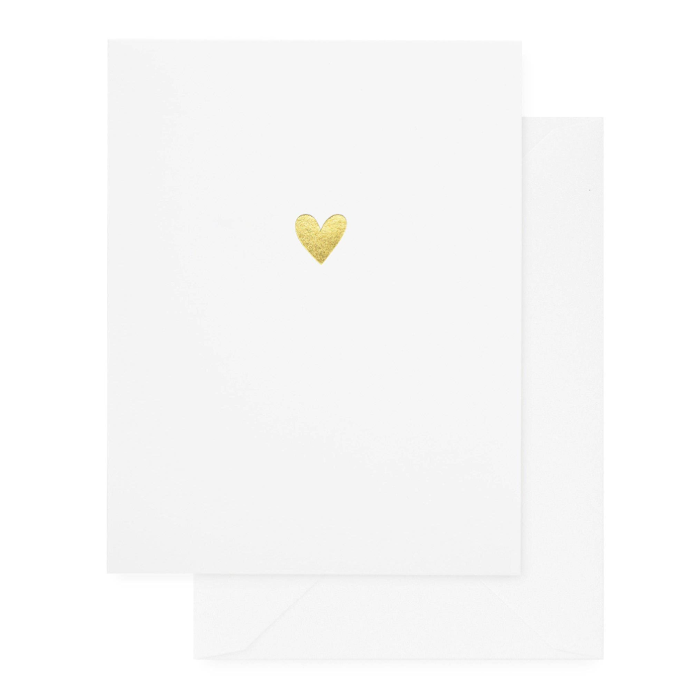 Gold Heart Greeting Card