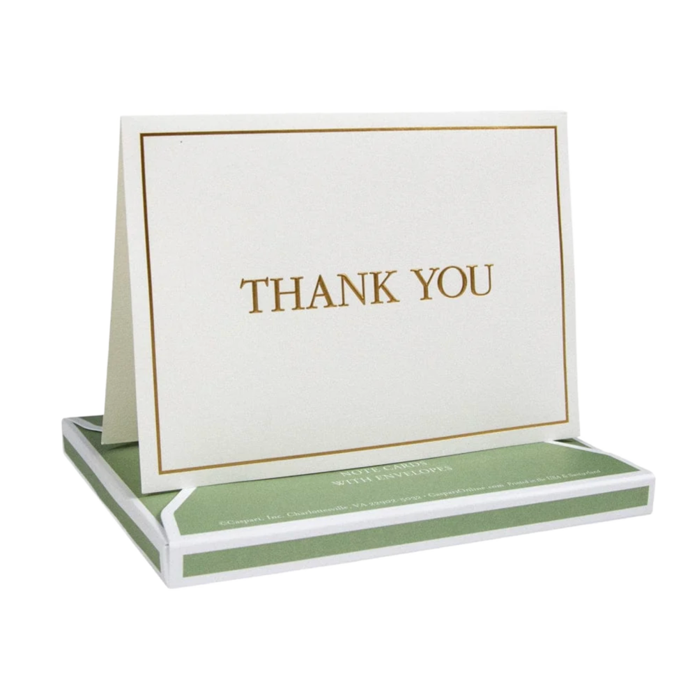 Thank You Gold Embossed Notes
