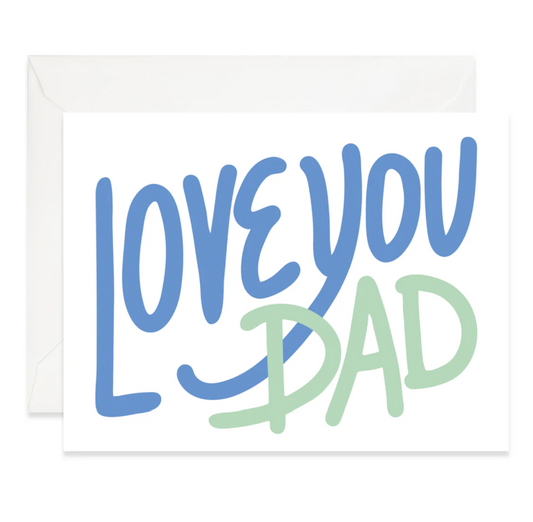 Love You Dad Lettering Greeting Card