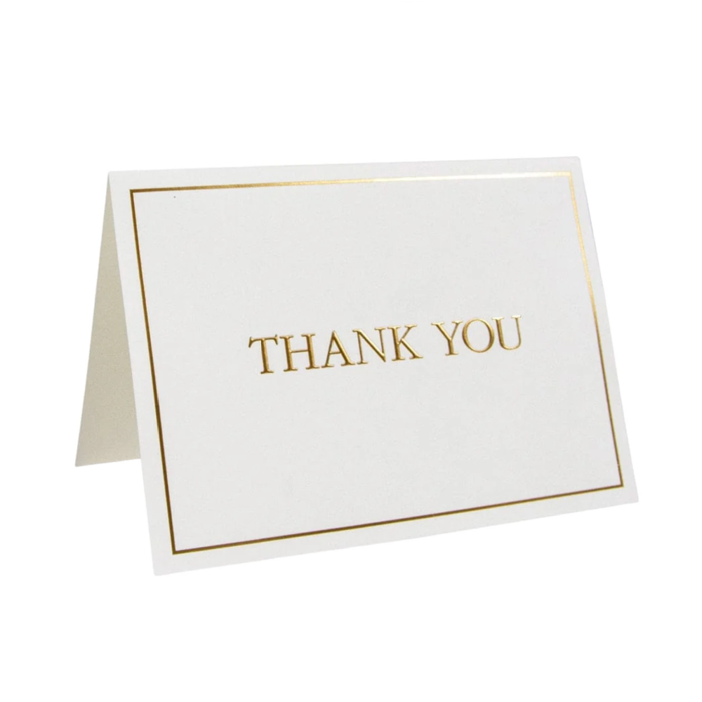 Thank You Gold Embossed Notes