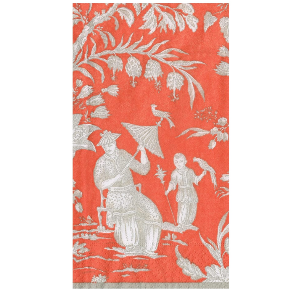 Silk Road Toile Mandarin Caspari Guest Towel Napkin
