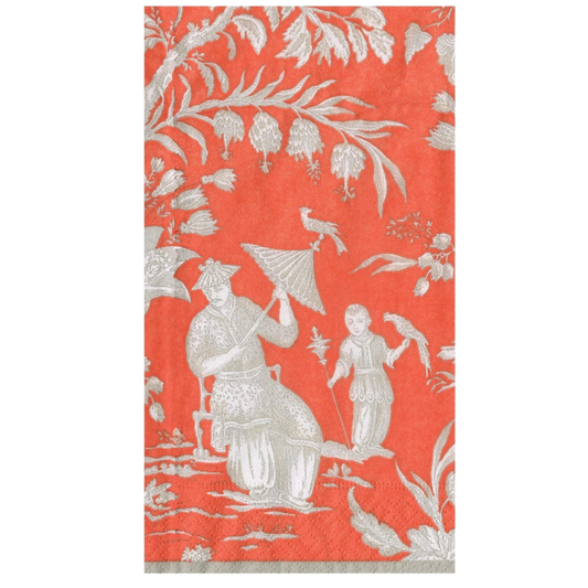 Silk Road Toile Mandarin Caspari Guest Towel Napkin