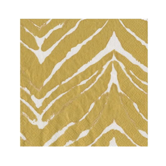 Go Wild Gold Caspari Cocktail Napkin