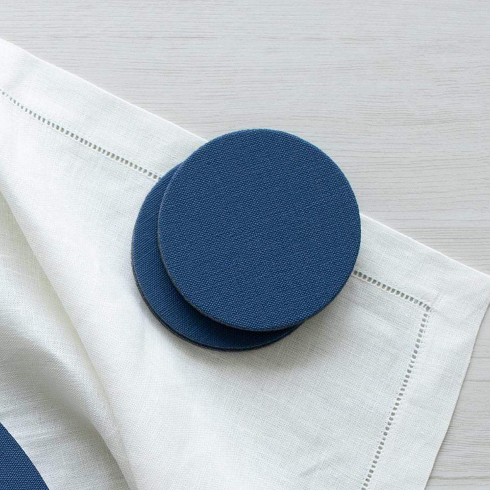 Canvas Navy Coaster