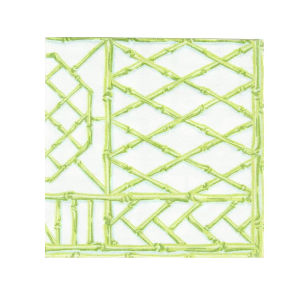 Bamboo Screen Green Dinner Napkin
