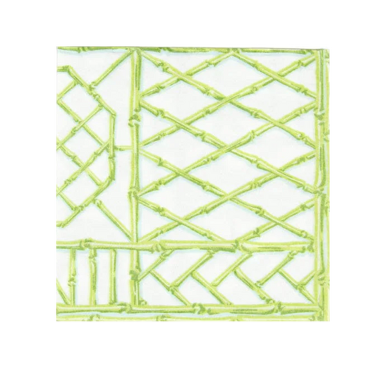 Bamboo Screen Green Dinner Napkin