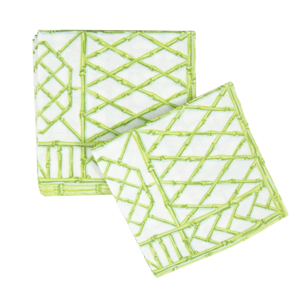 Bamboo Screen Green Dinner Napkin