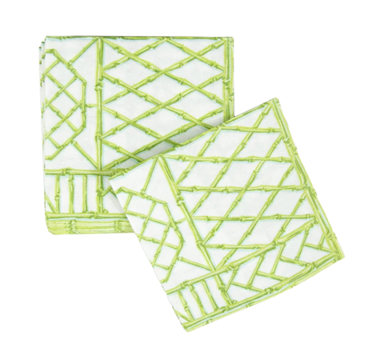 Bamboo Screen Green Dinner Napkin