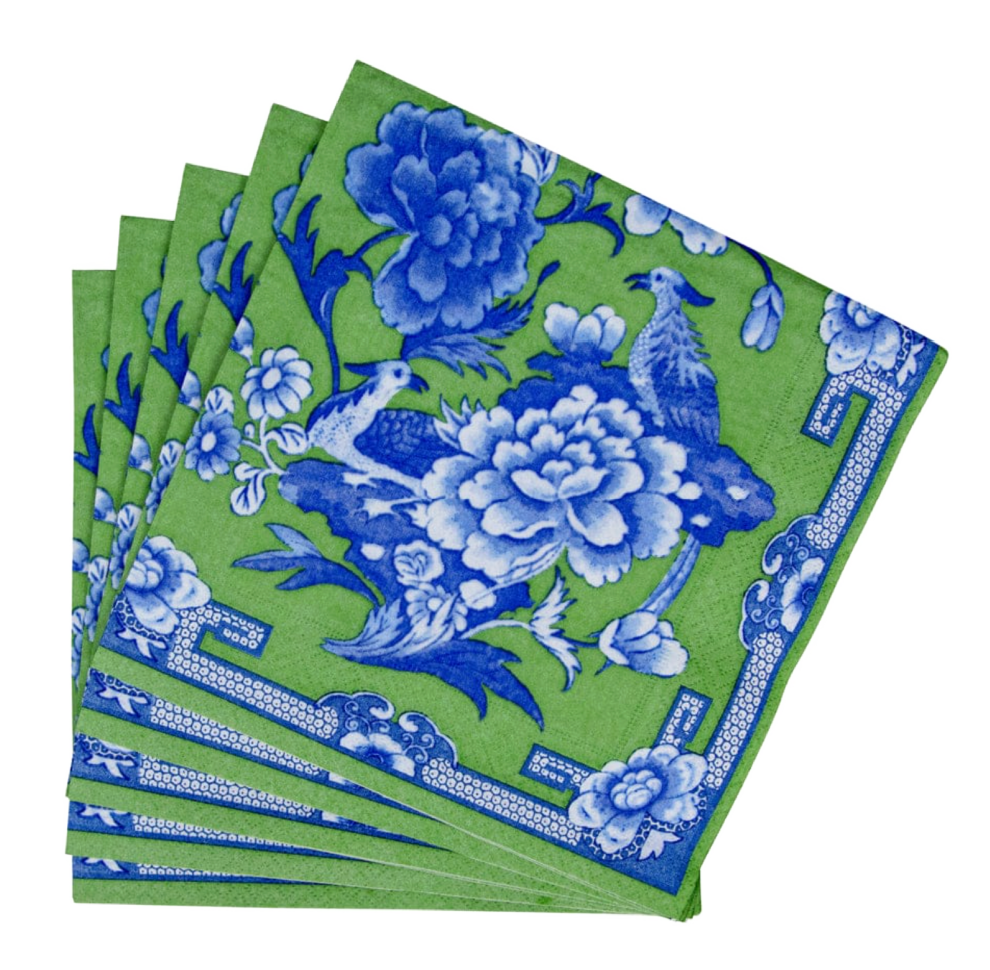 Blue and Green Plate Dinner Napkin