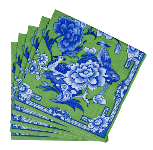 Blue and Green Plate Dinner Napkin