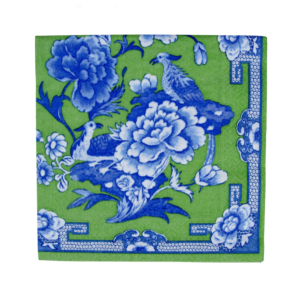 Blue and Green Plate Dinner Napkin