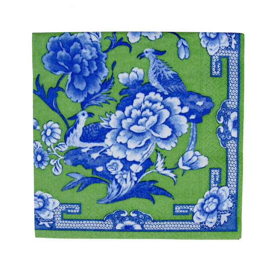 Blue and Green Plate Dinner Napkin
