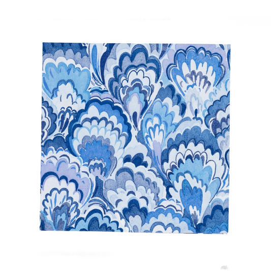 Marbled Ceramica Indigo Caspari Cocktail Napkin