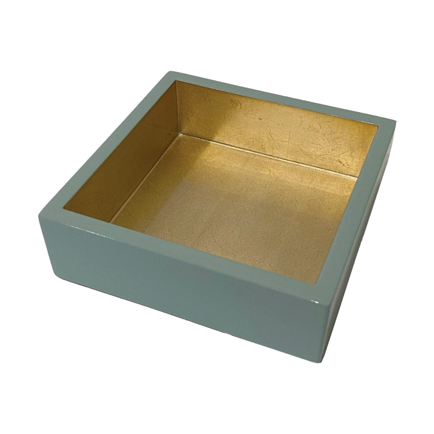 Celadon w/Gold Lacquer Cocktail Napkin Holder