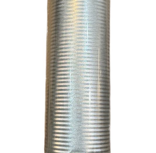 Fluted Silver Foil Wrapping Paper