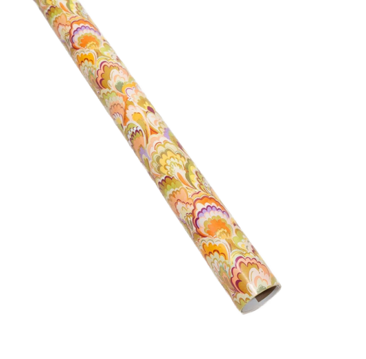 Marbled Ceramica Rspbrry/Chartreuse Wrapping Paper