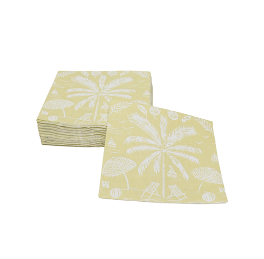 Palms and Parasols Key Lime Cocktail Napkin